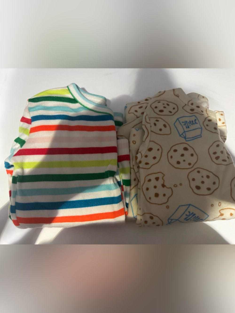 Kids Striped Sleeveless Top - Multi-Color, cookie & milk pjs